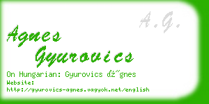 agnes gyurovics business card